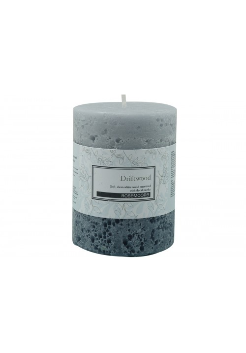Rose Moore Scented Pillar Candle - Driftwood